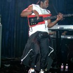 An airborne Hopeton Hibbert, holding it down while in flight!