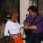 With Tracey and her percussion ensemble in Harlem at her CD release party a few years ago.